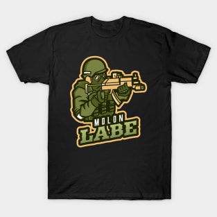 The Man With A Rifle | Molon Labe T-Shirt